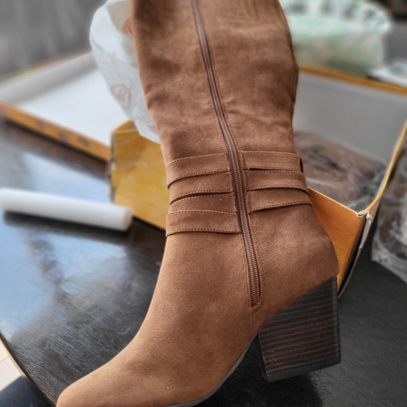 Bella-Vita Suede Leather Tall Boots - Picture 4 of 7